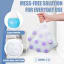 3 x Small Trash Bags 4 Gallon - 100 Count 4 Gallon Trash Bag, Unscented Small Garbage Bags Bathroom Trash Bags, White 4 Gal Trash Can Liners