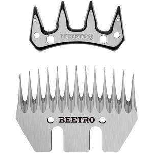 BEETRO Sheep Shears Replacement Blades, Professional Stainless Steel Clipper Blades for Sheep Alpacas Goats and More (13-tooth)