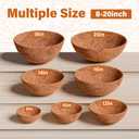 Halatool 2 Pack 20 Inch Coconut Liners for Planters 100% Natural Hanging Basket Liners Round Coco Coir Liner for Balcony Garden Patio Porch Home Decor