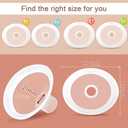 PumpMom-us 21mm Soft Rim Flanges Compatible with Medela Breast Pump PersonalFit, Freestyle, Maxflow, Freestyle Flex Swing Maxi Connectors, Replace 21 Flange Accessories with Wider Opening Angle
