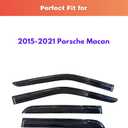 KPY Rain Guards Fit for 2015-2021 Porsche Macan, Out-Channel Window Visors Vent Wind Deflectors 4PC, Car Accessories for 15-21 Macan