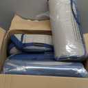 AAAAAcessories DShaped Chair Cushions, 2" Thick Dining Chair Pads with Ties and Removable, MachineWashable Cover, 17" x 16", Set of 4, Blue