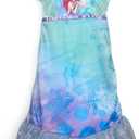 Disney Girls' Princess Dress Nightgown, Fantasy Gown, Soft & Cute Pajamas for Kids, Size 6