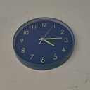 MEIRED Night Light Wall Clock 12 Inch Silent Non Ticking Battery Operated Wall Clocks Glow in The Dark, Lighted Up Wall Clock for Bedroom Living Room/Kitchen, Blue B