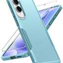 FNTCASE for Samsung Galaxy S25-Edge Case: Dual Layer Shockproof Protective Cell Phone Cover | Military Grade Drop Proof Protection | Hybrid Matte Textured Rugged Hard Phonecase,6.7inch(Mint Green)