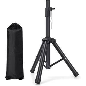 Universal Speaker Stand Mount Holder Heavy Duty Tripod/Adjustable Height from 26.8 to 35 and Compatible Insert Easy Mobility Safety Pin