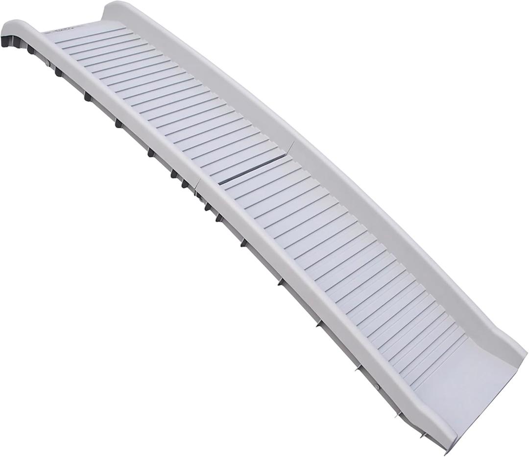Folding Pet Ramp, 61 Inch, Portable Lightweight Dog or Cat Ramp, Great Traction, Suitable for All Cars, Max Load 165 Pound Capacity to accommodate Large Dogs, Color, Grey