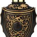 Vintage Soap Dispenser with Baroque Decor - Resin - Black and Gold Painted Lotion Dispenser for Bathrooms, Kitchen Counters, Beauty Shops, Hotels (10 oz/300 ml, Black & Gold)