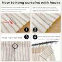 LIMON HOME White Linen Kitchen Curtains 30 inch Length Pinch Pleat Cafe Curtains 1 Panels