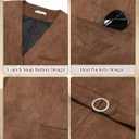 Cowboy Outfit for Men, Western Cowboy Costume Vest for Men, Cowboy Vest with Western Belt Necktie for Halloween (Large, Brown)