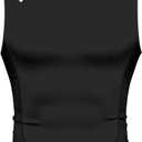 Nxtrnd Men's Turtleneck Compression Tank Top, Sleeveless Mock Neck (Black), XL