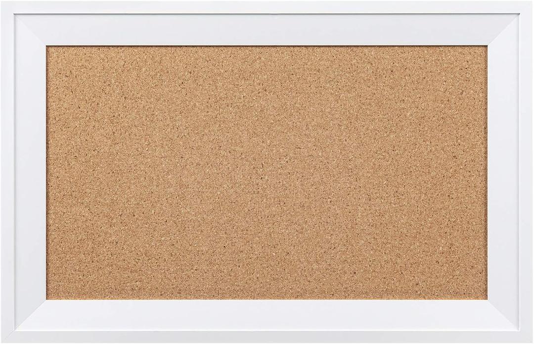 HBlife Cork Board Bulletin Board 11 x 17 inch with White Frame Rectangle Decorative Hanging Pin Board Perfect Decor for Office & Home,Message Board or Vision Board