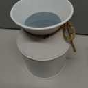 Domensi 6 Pcs 5.12 Inch Farmhouse Metal Flower Vase Decor Galvanized Milk Can Jug Vase with Twine Bow Rustic Flower Buckets for Floral Table Centerpiece Home Dinging Room Wedding Decor (White)