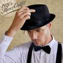 Gevidoxl 1920s Mens Costume Roaring 20s Outfits for Men Harlem Nights Gangster Great Gatsby Accessories for Men