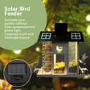 HONGLAND Solar Bird Feeders House for Outside Hanging, Metal Wild Bird Feeder for Outdoors Hanging, Large Capacity, Weatherproof and Durable, Cardinal Bird Feeder Garden Lantern Backyard Decor