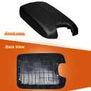 Ederfun Center Console Lid Replacement Compatible with Honda Accord 2008 2009 2010 2011 2012, Auto Leather Suture Center Console Armrest Lid Cover (Black)