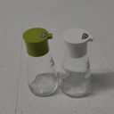 2Pcs Oil Vinegar Dispenser Set Glass Oil and Vinegar Dispenser Clear Oil Dispensing Bottles Seasoning Bottle for Kitchen Cooking Barbecue Supply (White&Green) (Color 4)