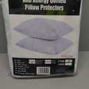 Waterproof Quilted Pillow Protectors Queen Ultra Soft Thick Pair 20x30 Inches Brushed Ultra Plush White Zippered Set of 2 Size Encasement