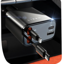 LISEN Retractable Car Charger, for Gifts for Him Her, Cars Adapter USB C Fast Charger, Car Accessories Gadgets for Men Women Travel Essentials Gift for iPhone 17 Pro Max 16 15 14 13 12, Samsung S26