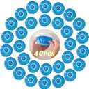 2 x 40 PCS Dxmimer Smoke Detector Cover Fire Alarm Cover, Thickened Elastic Plastic Reusable Smoke Alarm Dust Paint Cover for Home Cooking or Baking (Blue)