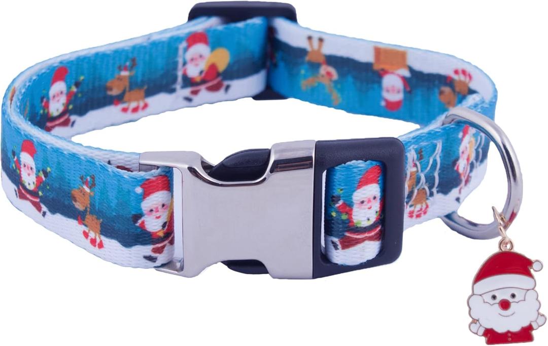 ADOGGYGO American Flag Dog Collar, Patriotic 4th of July Pet Collars Adjustable Soft Independence Day Collars for Small Medium Large Dogs (Large, 4th of July)