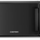 Chefman Countertop Microwave Oven 1.1 Cu. Ft., 1000 Watts with 10 Power Levels, 6 Cooking Presets with One-Touch Express Cook, Eco Mode, Child Safety Lock, & Mute Button - Black