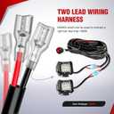 Nilight - NI -WA 06 LED Light Bar Wiring Harness Kit - 2 Leads 12V On Off Switch Power Relay Blade Fuse for Off Road Lights LED Work Light, 2 Years Warranty