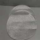 SHACOS Silver Glitter Round Placemats Set of 6 Sparkle Bling Place Mats Glitz Table Mats for Holiday Home Party Wedding Festive Table Decoration (6, Silver)