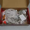 BLOOMWIN Window Lights Christmas Decor Ring Lights with Ornament LED Curtain Lights Indoor Outdoor USB 9.8ft Warm White Christmas String Lights Hanging 3D Novelty Xmas Tree Home Garden Decorations