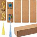 Fumete 50 Pieces Resin Bookmark Holder Bulk 5. 9 x 1. 8 Inches Kraft Bookmark Sleeves DIY Display Cards for Wrapping Small Business Packaging Supplies Party Favor Gifts(Cute,Brown)