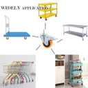 Heavy Duty Stem Caster Wheels M10-1.5X25mm Dual Locking No Noise PVC Threaded Stem Caster Wheels Pack of 4 for Workbench, Dolly, Furniture (4 Inch, Orange)