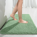 Bathroom Rug 36x24 Inch, Soft Thick Absorbent Microfiber Bath Rugs for Bathroom, Machine Washable, Shaggy Plush Non Slip Bath Mat for Tub, Shower Floor, Quick Dry Mats, Sage Green