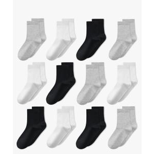 Kids Socks 12 Pairs Boys Girls Athletic Crew Ankle Socks for Children for Ages 1-13 Breathable Fit for Daily Wear