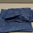 Chyhomenyc Dusty Blue Short Curtains 45 Inch Length 2 Panels, Light Filtering Leaf Textured Window Curtain Panels for Bedroom Living Room, Elegant Rod Pocket Farmhouse Curtains, 30" Wx45 L, 2 PCS