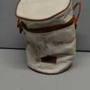 YIKANGHENG 3.9L Thickened Round Khaki Reusable Insulated Lunch Bag for Women and Men Travel Picnic, Vacuum Cup, and Lunch Box (Large)