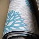 Teal Kitchen Mats Set of 2 Cushioned Anti Fatigue Kitchen Rugs Non Slip Waterproof Runner Memory Foam Kitchen Floor Mat Comfort Standing Mat for Sink,Office,Laundry (17.3"x28"+17.3"x47"--0.4"Th)