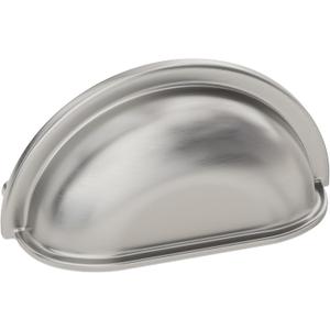 homdiy 20 Pack 3 Inch Matte Brushed Nickel Cabinet Cup Pulls Silver Drawer Pull Kitchen Hardware for Bathroom, Cupboard, Furniture (3 inch (76mm) hole centers)