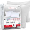 Guardmax Jersey Knitted Pillow Protector with Zipper King Size - 2 Pack - 100% Waterproof, Bed Bug Proof, Dust Mite Proof, & Hypoallergenic Pillow Covers - Premium Zippered Pillow Cases. (20 X 36)