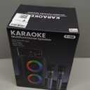 Karaoke Machine for Adults Kids, Portable Bluetooth Speaker with 2 Wireless Microphones, TWS Mode & LED Light, 10H Battery PA System Stage Monitors,Perfect for Home Party Outdoor Birthday Gifts(Black)