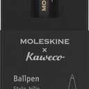 Moleskine x Kaweco, Ballpen, 1.0mm Point, Black with Blue Ink, Black 