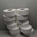 Genuine Joe Jumbo Roll Bath Tissue - 2-Ply White Toilet Paper, 3.3" x 650' per Roll, 12 Count Bulk Pack, Recycled Fiber, Commercial Grade for Dispensers