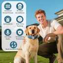 Wireless Dog Fence System, GPS Dog Fence Collar with 2K Camera, Live Video & Recording, Virtual Fence, GPS Tracker, Two-Way Audio, Waterproof, 5-Day Battery, for Medium & Large Dogs (Blue)