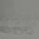 Amazing Abby - Keep - Acrylic Apothecary Jars (3-Piece Set), Plastic Jars with Lids, Bathroom Canisters, Vanity Organizers, Candy Buffet, Wedding Display, BPA-Free and Shatter-Proof (NOT Glass)