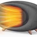 Desk Heater 600W Small Space Heater with Overheating & Tip-Over Protection,PTC Ceramic Fast Heating For Indoor Use (Grey)