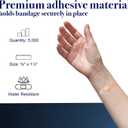 Dynarex Sheer Plastic Adhesive Bandages Water-Resistant and Sterile Non-Stick Pad First Aid Covers Minor Cuts Scratches - 3/8" x 1 1/2" Junior, 1 Roll of 5000