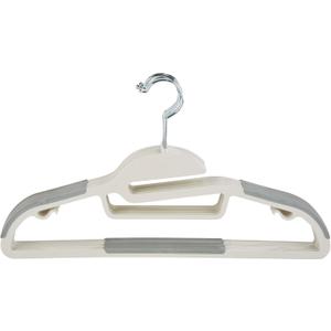 Simplify 40 Pack Ultimate Hanger | S-Shape Collar Saver | Ultra-Thin | Non-Slip | Accessory Bar | Belts | Scarves | Ties | Tank Top | Closet Organization | White