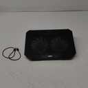 Laptop Cooling Pad with Adjustable Height Two 5.1 Inches Fan 2 USB Ports Suitable for 12"-15.6" LaptopsBlack