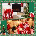 Christmas Snowflakes Throw Blanket Gift Winter Snowflakes Red Fleece Soft Warm Christmas Throw Blanket with Tassels 50x60 Inch for Xmas Holiday Bed Sofa Home Couch Decoration