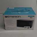 Emerson MW7302B Compact Countertop Microwave Oven with Touch Control, LED Display, 700W, 10 Power Levels, 6 Auto Menus, Glass Turntable and Child Safe Lock, 0.7 Cu., Ft. Black