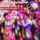 MIKWOAB 2 Pack Colorful Magic Rotating Ball Light, LED Plug in Disco Ball Light, RGB Disco Light Bulb, Party Lights Dj Disco Lights with Sockets for Home Room Dance Parties Bar Karaoke